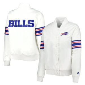 Buffalo Bills Starter Line Up White Varsity Jacket