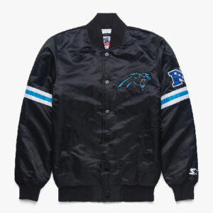 Men's HOMAGE X Starter Panthers Black Varsity Jacket