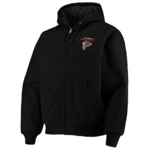 NFL Atlanta Falcons Dunbrooke Dakota Black Cotton Hooded Jackets