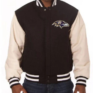 NFL Baltimore Ravens Two-Tone Black and White Jackets