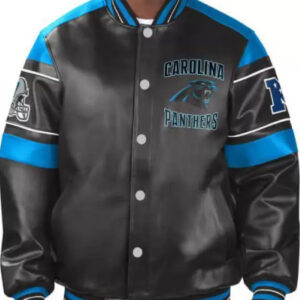 NFL Carolina Panthers Black/Blue Varsity Jacket
