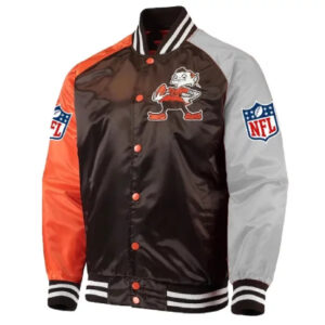 NFL Cleveland Browns Lead Off Satin Jacket