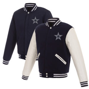 NFL Dallas Cowboys JH Design Reversible Navy/White Jacket