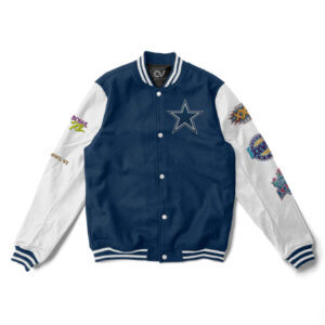 NFL Dallas Cowboys Super Bowl 5x Champions Navy/White Wool Jacket