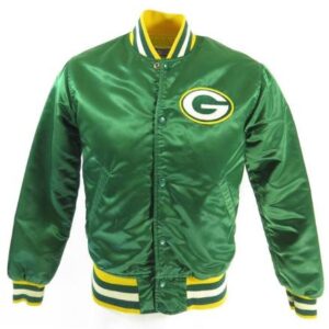 80s Green Bay Packers Satin Green Jacket