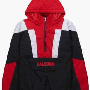 Atlanta Falcons Starter Black and Red Hooded Jacket