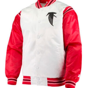 Atlanta Falcons Starter Red and White Varsity Jacket