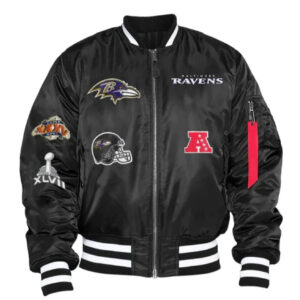Baltimore Ravens MA-1 Bomber Varsity Jacket