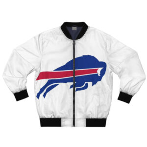 Buffalo Bills White Bomber Varsity Jacket