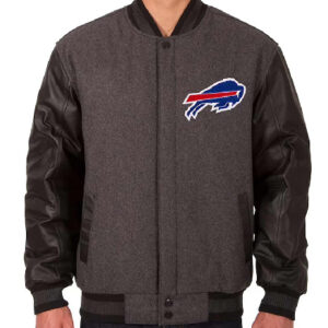 Buffalo Bills With Embroidered Logos Varsity Jacket