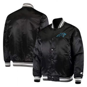 Carolina Panthers Starter Locker Room Black Varsity Jacket