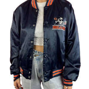 Chicago Bears 90’s Navy Blue Bomber Varsity Jacket