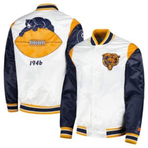 Chicago Bears Starter Throwback Warm Up Pitch Varsity Jacket