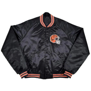 Cincinnati Bengals 80s Black Varsity Jacket