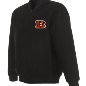 Cincinnati Bengals JH Design Black Varsity Jacket