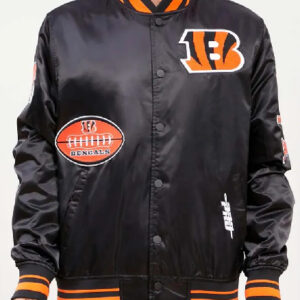 Cincinnati Bengals Mash Up Old English Black Varsity Jacket