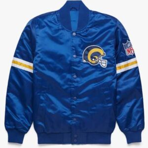 Los Angeles Rams Royal Blue Bomber Satin Jacket