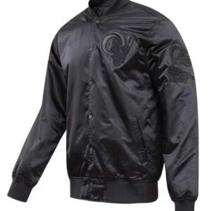 Los Angeles Rams Triple Black Satin Jacket