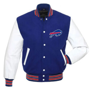 NFL Buffalo Bills Blue And White Letterman Varsity Jacket