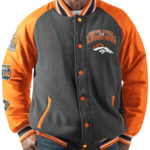 NFL Denver Broncos Power Hitter Wool Varsity Jacket