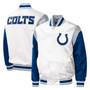 NFL Indianapolis Colts Starter Throwback Warm Up Pitch Satin Jacket