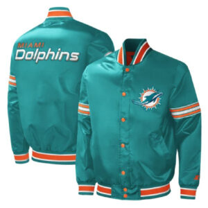 NFL Miami Dolphins Starter Midfield Aqua Varsity Jacket