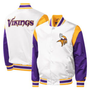 NFL Minnesota Vikings Starter Throwback Warm Up Pitch Varsity Jacket