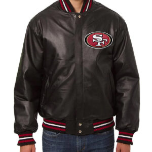 NFL San Francisco 49ers Leather Varsity Jacket