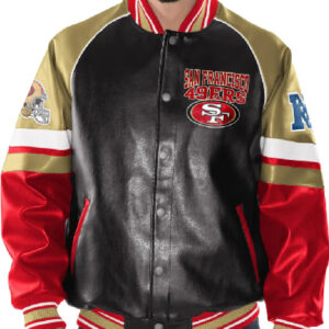 NFL San Francisco 49ers Men's Leather Varsity Jacket