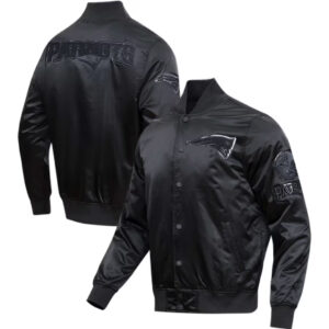 New England Patriots Pro Standard Triple Black Varsity Jacket