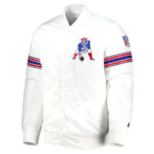 New England Patriots The Power Forward White Varsity Jacket