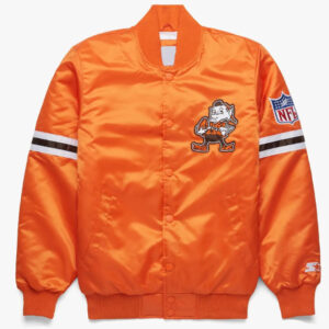 Cleveland Browns Gridiron Orange Varsity Jacket