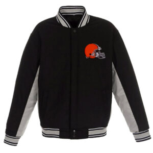 Cleveland Browns JH Design Black Varsity Jacket