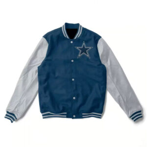 Dallas Cowboys Blue and Gray Varsity Jacket