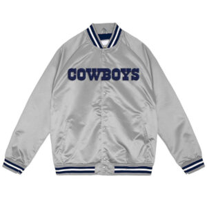 Dallas Cowboys Lightweight Silver Bomber Jacket