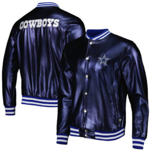 Dallas Cowboys The Wild Collective Metallic Bomber Jacket