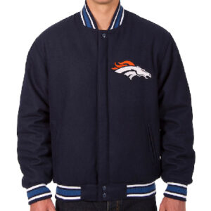 Denver Broncos JH Design with Embroidered Logos Wool Jacket