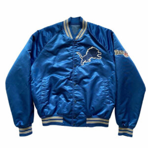 Detroit Lions 80s Blue Bomber Jacket