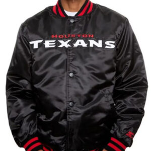 Houston Texans Starter Black Bomber Varsity Jacket