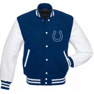 Indianapolis Colts Blue and White Letterman Varsity Jacket