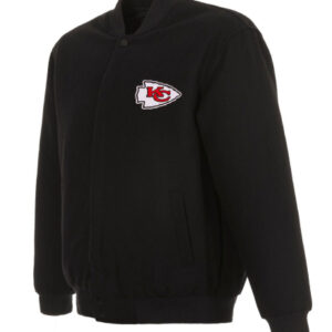 Kansas City Chiefs Black Bomber Varsity Jacket