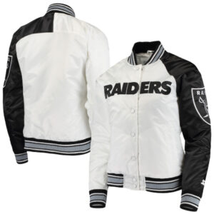 Las Vegas Raiders Hometown White And Black Varsity Jacket