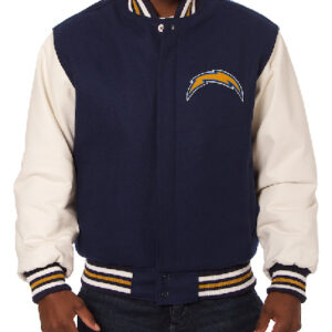 Los Angeles Chargers Big & Tall Navy And White Varsity Jacket