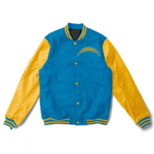 Los Angeles Chargers Blue and Yellow Varsity Jacket