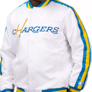 Los Angeles Chargers Starter The D-Line White Jacket