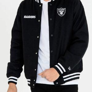 NFL Las Vegas Raiders Team Bomber Varsity Jacket