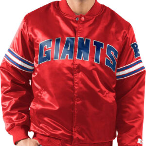 New York Giants Starter Legacy Collection Red Varsity Jacket