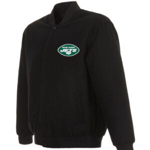 New York Jets JH Design Black Varsity Jacket
