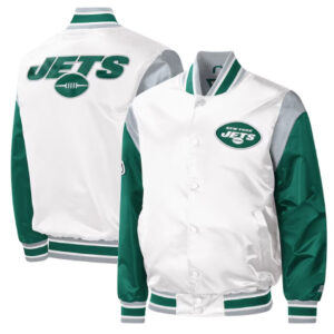 New York Jets Starter Throwback Warm Up Pitch Varsity Jacket