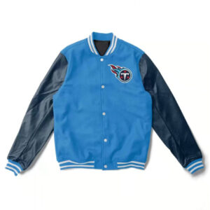 Tennessee Titans Light Blue Letterman Varsity Jacket